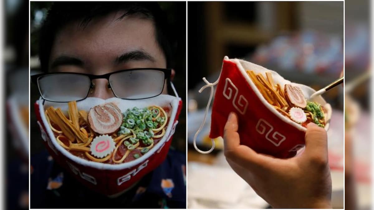 Japanese Artist's 3-D Ramen Mask to Complement His Fogged-up Glasses is Tickling Spectacle Wearers