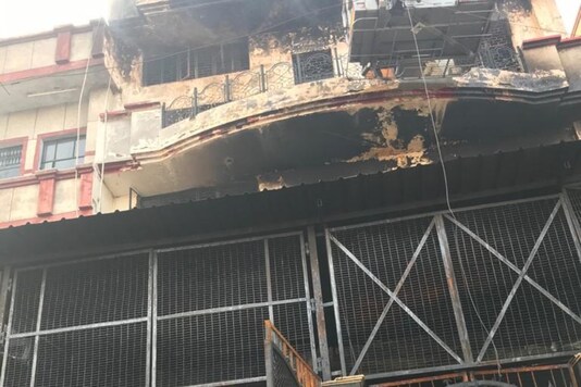 Though no injuries were reported and the cooling operation continued till Saturday morning. (ANI Image) Though no injuries were reported and the cooling operation continued till Saturday morning. (ANI Image)