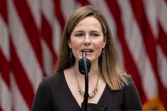 Judge Amy Coney Barrett speaks after President Donald Trump announced her as his nominee to the Supreme Court, in the Rose Garden at the White House, Saturday, Sept. 26, 2020, in Washington. (AP Photo/Alex Brandon)