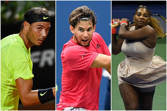 Rafael Nadal (L), Dominic Thiem (C) and Serena Williams. (Photo Credit: Reuters) Rafael Nadal (L), Dominic Thiem (C) and Serena Williams. (Photo Credit: Reuters)