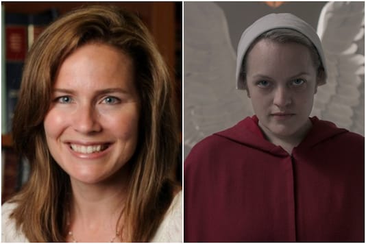 Amy Coney Barrett is part of a Christian group called 'People of Praise' which is being linked to Margaret Atwood's 'The Handmaid's Tale'