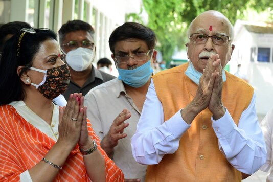Senior BJP leader LK Advani, with his daughter Pratibha Advani (left) and son Jayant after the verdict on Wednesday. (PTI)