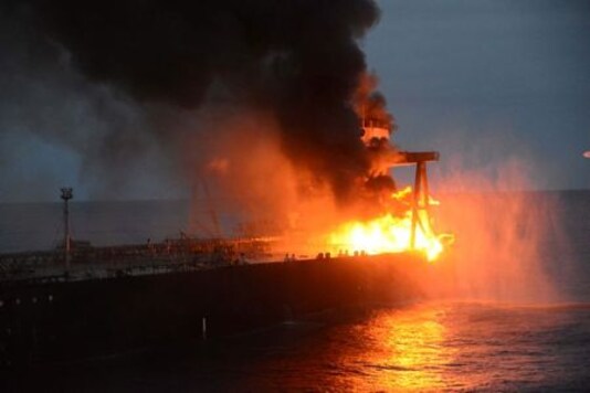 Factbox: Fully Loaded Supertanker Catches Fire Off Sri Lanka