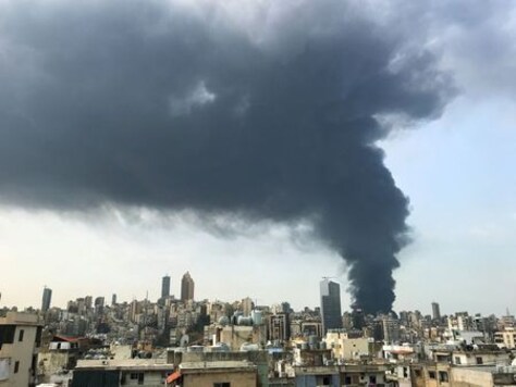 Large Fire Erupts In Beirut Port Area, A Month After Massive Blast