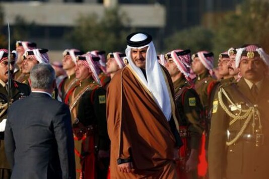AFGHANISTAN-TALIBAN-TALKS-QATAR:Qatar ruler meets Afghan, Taliban delegations during peace talks in Doha