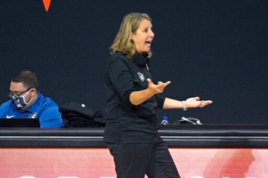 Minnesota Lynx head coach Cheryl Reeve reacts to a play during the first half of a WNBA basketball game against the Las Vegas Aces, Thursday, Sept. 10, 2020, in Bradenton, Fla. (AP Photo/Phelan M. Ebenhack) Minnesota Lynx head coach Cheryl Reeve reacts to a play during the first half of a WNBA basketball game against the Las Vegas Aces, Thursday, Sept. 10, 2020, in Bradenton, Fla. (AP Photo/Phelan M. Ebenhack)
