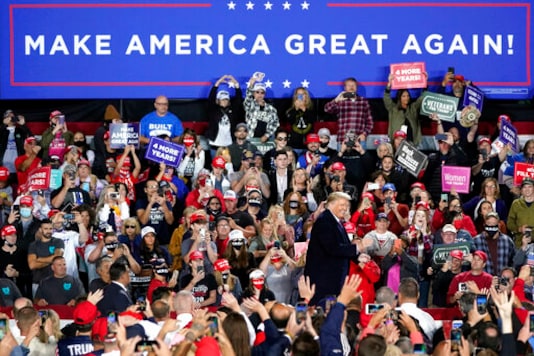 President Donald Trump speaks at a campaign rally, Tuesday, Sept. 22, 2020, in Moon Township, Pa. (AP Photo/Keith Srakocic)