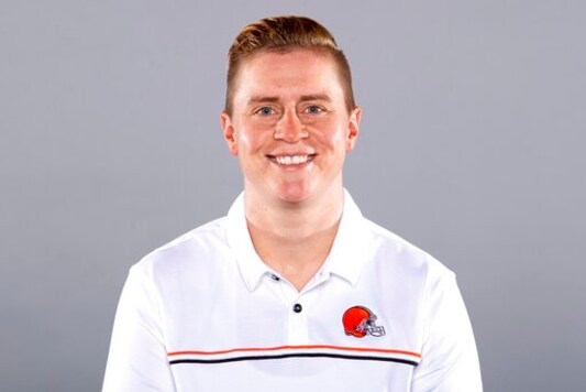 FILE - This is an August 2020 photo of Callie Brownson of the Cleveland Browns NFL football team. For the first time in NFL history, there will be two female coaches on the sideline and a female official on the field when the Browns host the Washington Football team. Jennifer King is in her first season on Washingtons staff while Brownson is the chief of staff for Browns first-year coach Kevin Stefanski. Sarah Thomas became the leagues first female official in 2015, has worked in the postseason and is now making more history. (AP Photo, File)