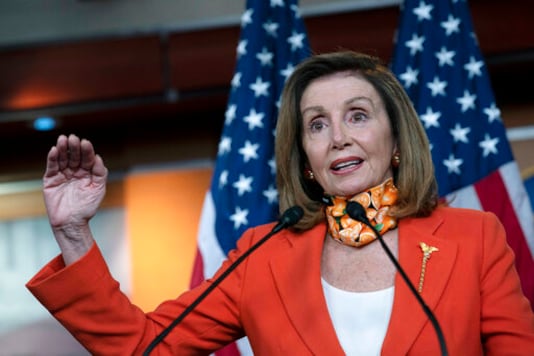 Speaker of the House Nancy Pelosi, D-Calif. speaks during a news conference Thursday, Sept. 24, 2020 on Capitol Hill in Washington. (AP Photo/Jose Luis Magana)