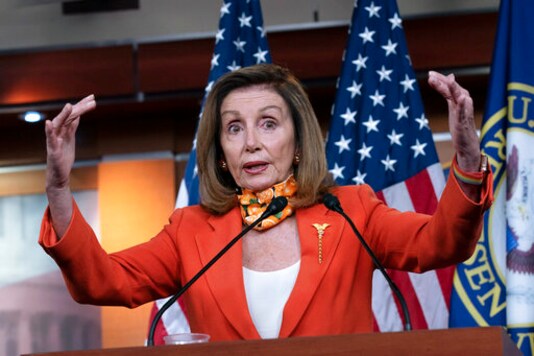 Speaker of the House Nancy Pelosi, D-Calif. speaks during a news conference Thursday, Sept. 24, 2020 on Capitol Hill in Washington. (AP Photo/Jose Luis Magana)