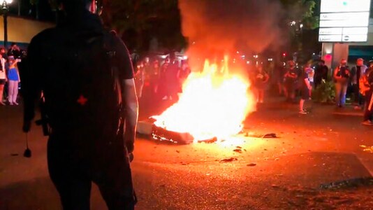 Trump Supporters Meet For Vehicle Rally Outside Portland