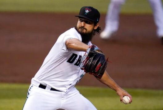 Arizona Diamondbacks starting pitcher Caleb Smith throws a pitch against the Texas Rangers during the first inning of a baseball game Tuesday, Sept. 22, 2020, in Phoenix. (AP Photo/Ross D. Franklin) Arizona Diamondbacks starting pitcher Caleb Smith throws a pitch against the Texas Rangers during the first inning of a baseball game Tuesday, Sept. 22, 2020, in Phoenix. (AP Photo/Ross D. Franklin)
