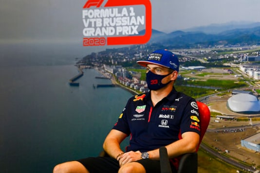 Red Bull driver Max Verstappen of the Netherlands attends a media conference prior to the Russian Formula One Grand Prix, at the Sochi Autodrom circuit, in Sochi, Russia, Thursday, Sept. 24, 2020. The Russian Formula One Grand Prix will take place on Sunday, Sept. 27, 2020. (Mark Sutton, Pool via AP) Red Bull driver Max Verstappen of the Netherlands attends a media conference prior to the Russian Formula One Grand Prix, at the Sochi Autodrom circuit, in Sochi, Russia, Thursday, Sept. 24, 2020. The Russian Formula One Grand Prix will take place on Sunday, Sept. 27, 2020. (Mark Sutton, Pool via AP)