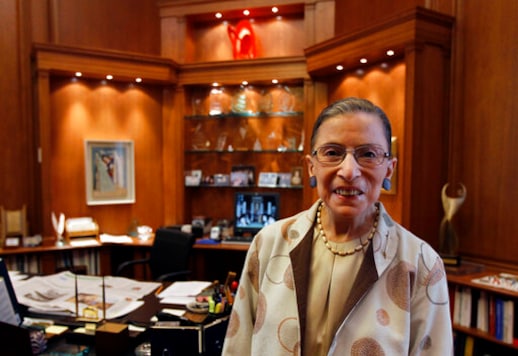 FILE - In this Aug. 3, 2010, file photo Supreme Court Justice Ruth Bader Ginsburg is photographed in her chambers in Washington. (AP Photo/Alex Brandon, File) FILE - In this Aug. 3, 2010, file photo Supreme Court Justice Ruth Bader Ginsburg is photographed in her chambers in Washington. (AP Photo/Alex Brandon, File)