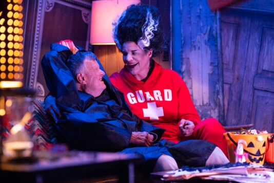 This image released by Netflix shows Dick Johnson, left, and Kirsten Johnson from 