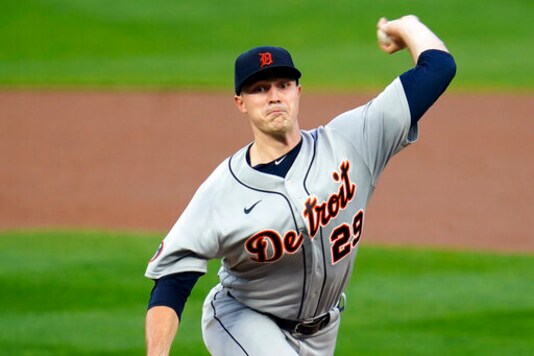 Detroit Tigers pitcher Tarik Skubal throws against the Minnesota Twins in the first inning of a baseball game Tuesday, Sept. 22, 2020, in Minneapolis. (AP Photo/Jim Mone) Detroit Tigers pitcher Tarik Skubal throws against the Minnesota Twins in the first inning of a baseball game Tuesday, Sept. 22, 2020, in Minneapolis. (AP Photo/Jim Mone)