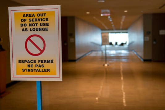 A sign informs that a lounge is out of service, Monday, Sept. 21, 2020 at United Nations headquarters. In 2020, which marks the 75th anniversary of the United Nations, the annual high-level meeting of world leaders around the U.N. General Assembly will be very different from years past because of the coronavirus pandemic. Leaders will not be traveling to the United Nations in New York for their addresses, which will be prerecorded. Most events related to the gathering will be held virtually. (AP Photo/Mary Altaffer) A sign informs that a lounge is out of service, Monday, Sept. 21, 2020 at United Nations headquarters. In 2020, which marks the 75th anniversary of the United Nations, the annual high-level meeting of world leaders around the U.N. General Assembly will be very different from years past because of the coronavirus pandemic. Leaders will not be traveling to the United Nations in New York for their addresses, which will be prerecorded. Most events related to the gathering will be held virtually. (AP Photo/Mary Altaffer)