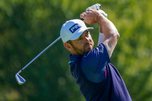 Louis Oosthuizen, of South Africa, plays his shot from the sixth tee during the third round of the US Open Golf Championship, Saturday, Sept. 19, 2020, in Mamaroneck, N.Y. (AP Photo/John Minchillo) Louis Oosthuizen, of South Africa, plays his shot from the sixth tee during the third round of the US Open Golf Championship, Saturday, Sept. 19, 2020, in Mamaroneck, N.Y. (AP Photo/John Minchillo)