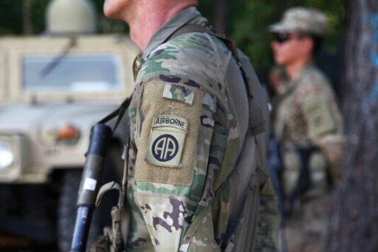 An 82nd Airborne Division paratrooper participates in artillery training during a field exercise in Fort Bragg, N.C., on Wednesday, Aug. 26, 2020. The Division is prioritizing suicide awareness within their ranks after 10 soldiers took their own lives in 2020. The number stands at four the previous year. (AP Photo/Sarah Blake Morgan) An 82nd Airborne Division paratrooper participates in artillery training during a field exercise in Fort Bragg, N.C., on Wednesday, Aug. 26, 2020. The Division is prioritizing suicide awareness within their ranks after 10 soldiers took their own lives in 2020. The number stands at four the previous year. (AP Photo/Sarah Blake Morgan)
