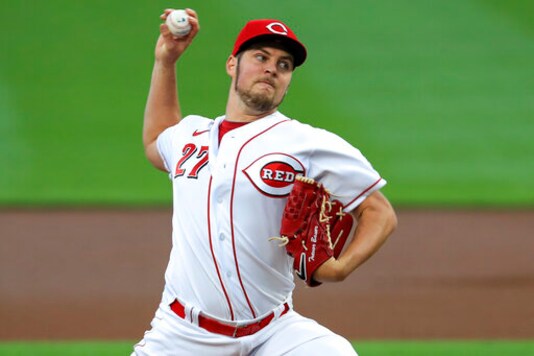 Cincinnati Reds' Trevor Bauer throws in the first inning during a baseball game against the Chicago White Sox in Cincinnati, Saturday, Sept. 19, 2020. (AP Photo/Aaron Doster) Cincinnati Reds' Trevor Bauer throws in the first inning during a baseball game against the Chicago White Sox in Cincinnati, Saturday, Sept. 19, 2020. (AP Photo/Aaron Doster)