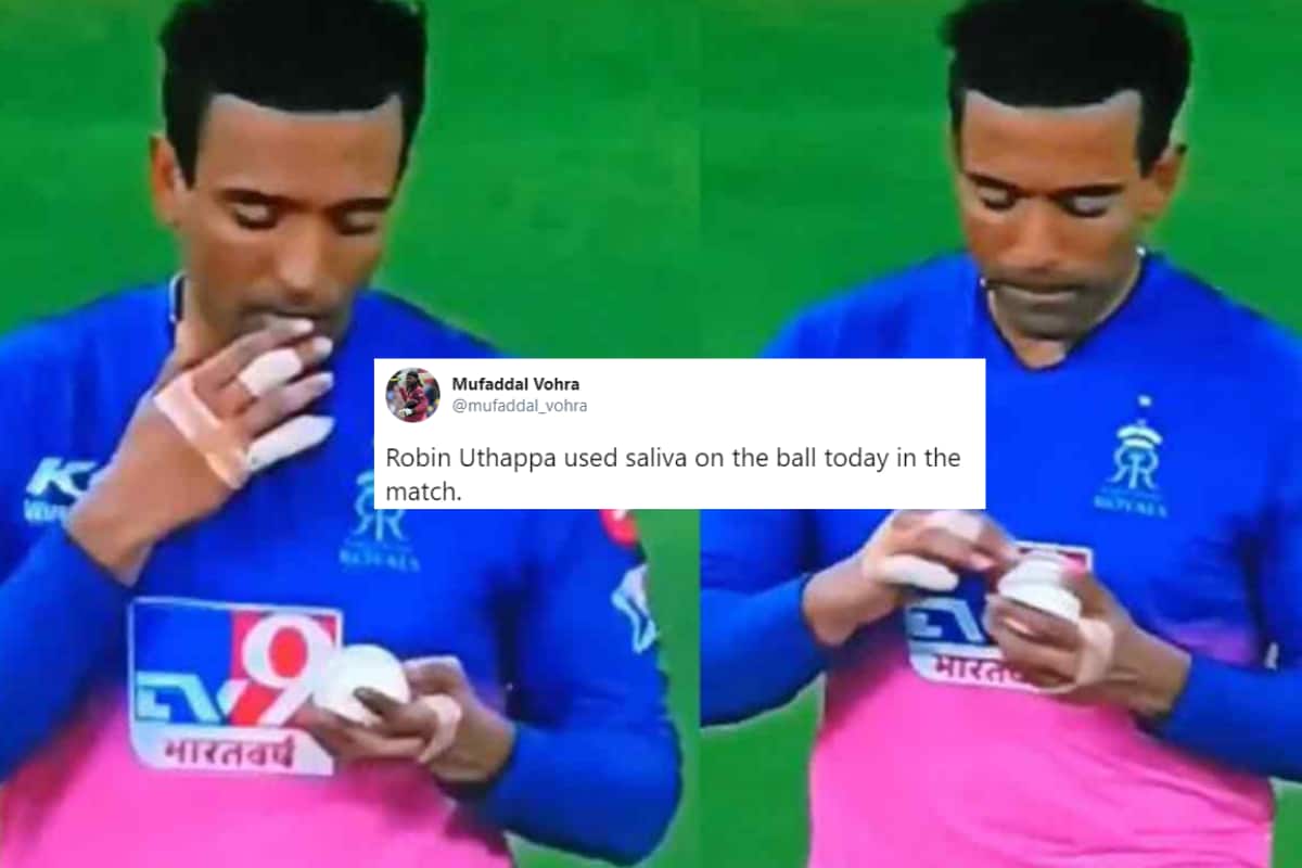 Didn't Expect from Him': IPL Fans Outrage After Video of Uthappa Applying Saliva on Ball Goes Viral