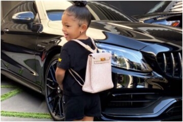 Kylie Jenner's toddler daughter Stormi wears $12,000 bag for first