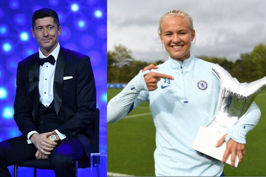 Robert Lewandowski and Pernille Harder (Photo Credit: Twitter)