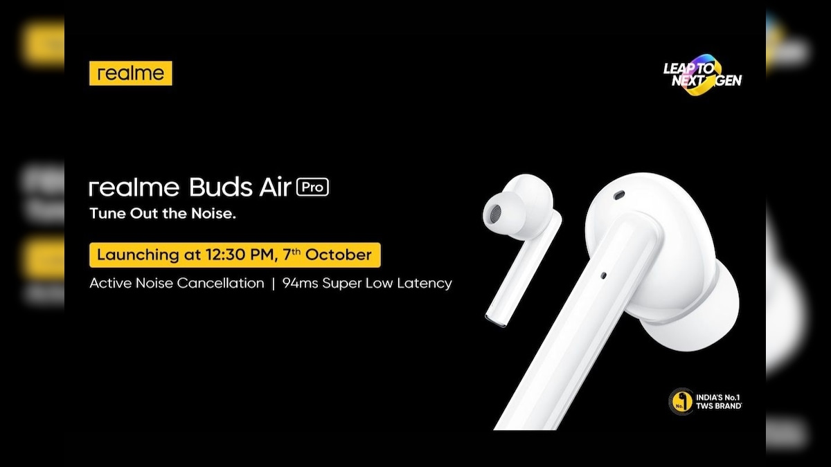 Realme Buds Air Pro TWS Earphones India Launch on October 7 Alongside New Neckband Earphones