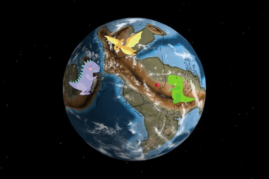 flat earth dinosaur