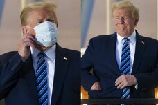 COVID-19 Patient Donald Trump Returns to White House, Takes off Mask For Photos