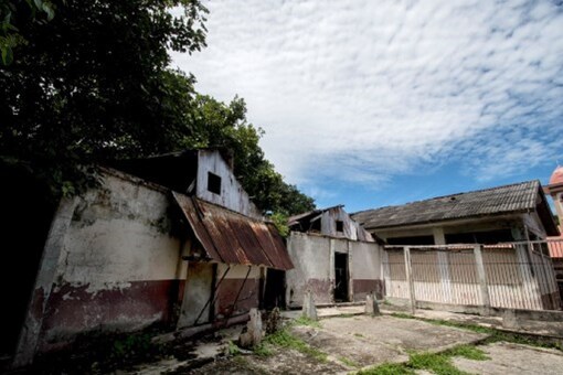 View of the remains of the former prison in Isla San Lucas in Puntarenas province, Costa Rica. (Credit: AFP)