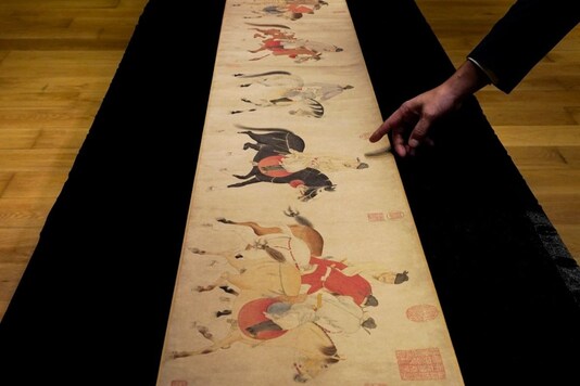 700-year-old Chinese scroll.
(Credit: AP)