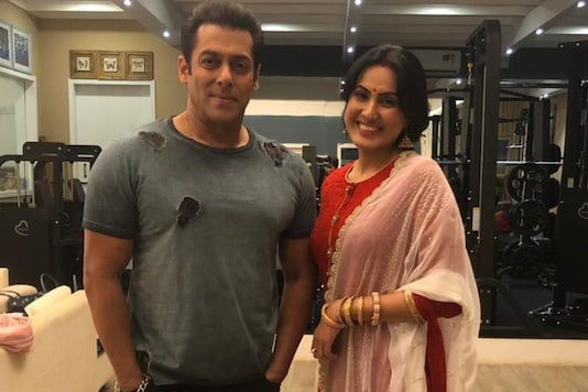 Kamya Panjabi with Salman Khan, who is also the host of Bigg Boss 14 Kamya Panjabi with Salman Khan, who is also the host of Bigg Boss 14
