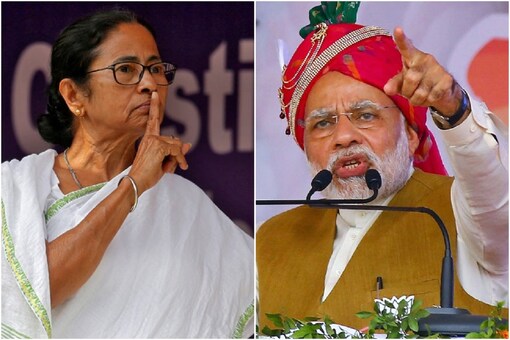 File photo of Mamata Banerjee and Narendra Modi.