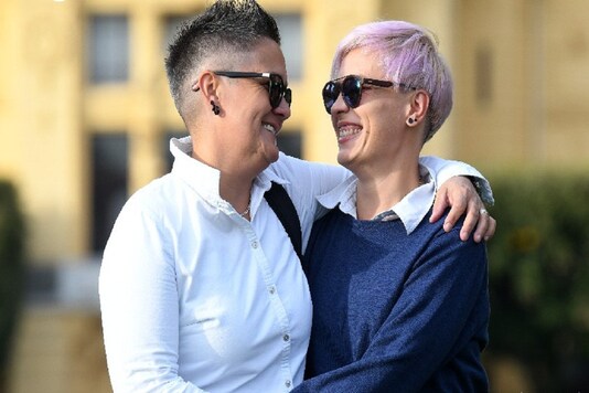 Marita was a nun on a Croatian island when she first met Fani, a fellow sister. (Credit: Denis Lovrovic/AFP)