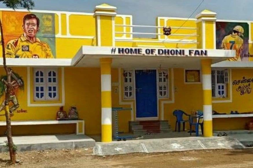 Ardent MS Dhoni Fan Paints His House in Yellow, Calls it 'Home of Dhoni Fan' Ardent MS Dhoni Fan Paints His House in Yellow, Calls it 'Home of Dhoni Fan'