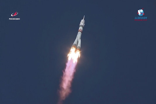 The Soyuz MS-17 spacecraft carrying the crew formed of Kathleen Rubins of NASA, Sergey Ryzhikov and Sergey Kud-Sverchkov of the Russian space agency Roscosmos blasts off to the International Space Station (ISS) from the launchpad at the Baikonur Cosmodrome, Kazakhstan October 14, 2020, in this still image taken from video. Russian space agency Roscosmos/Handout via REUTERS ATTENTION EDITORS - THIS IMAGE HAS BEEN SUPPLIED BY A THIRD PARTY. MANDATORY CREDIT. - RC25IJ97KPW0 The Soyuz MS-17 spacecraft carrying the crew formed of Kathleen Rubins of NASA, Sergey Ryzhikov and Sergey Kud-Sverchkov of the Russian space agency Roscosmos blasts off to the International Space Station (ISS) from the launchpad at the Baikonur Cosmodrome, Kazakhstan October 14, 2020, in this still image taken from video. Russian space agency Roscosmos/Handout via REUTERS ATTENTION EDITORS - THIS IMAGE HAS BEEN SUPPLIED BY A THIRD PARTY. MANDATORY CREDIT. - RC25IJ97KPW0