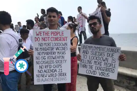 Representational image / Anti-mask protesters in Mumbai.
Representational image / Anti-mask protesters in Mumbai.