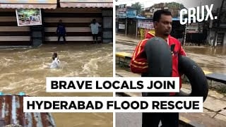 People, Animals And Cars Swept Away In Hyderabad Floods | Telangana Floods