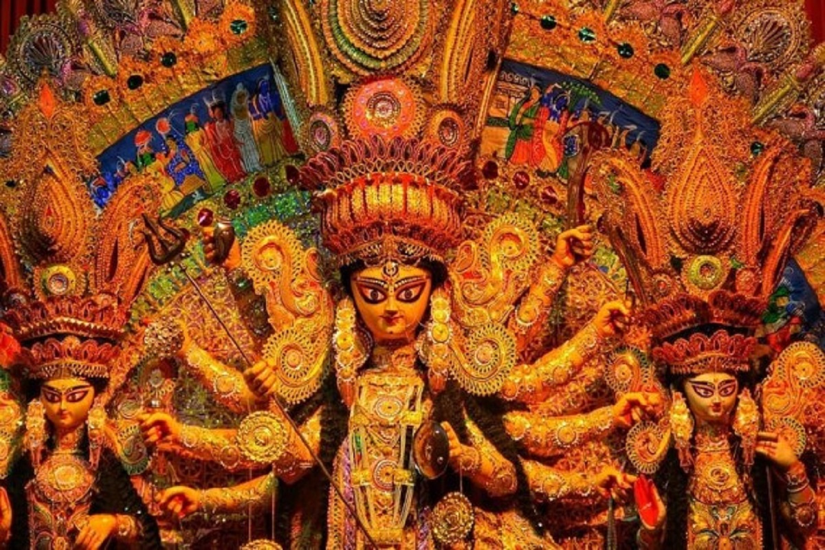  As per the scriptures, her arrival on the palanquin indicates plague. The boat heralds flood but leaves fertility and a high yield of crops at its wake as well. So it is being believed that even if the arrival of the Goddess means a plague will haunt Earth, she will continue to provide food security to her devotees.