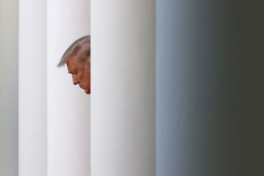 U.S. President Donald Trump arrives to attend a news conference in the Rose Garden at the White House in Washington, U.S., July 14, 2020. REUTERS/Jonathan Ernst