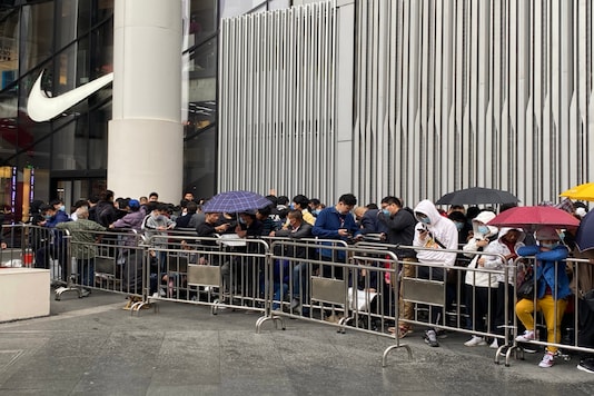 A line for the sale of a limited edition Nike shoe in Shanghai. (Keith Bradsher/New York Times)
A line for the sale of a limited edition Nike shoe in Shanghai. (Keith Bradsher/New York Times)