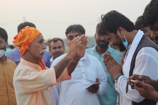 Congress candidate Maskoor Ahmad Usmani during his poll campaign. Congress candidate Maskoor Ahmad Usmani during his poll campaign.