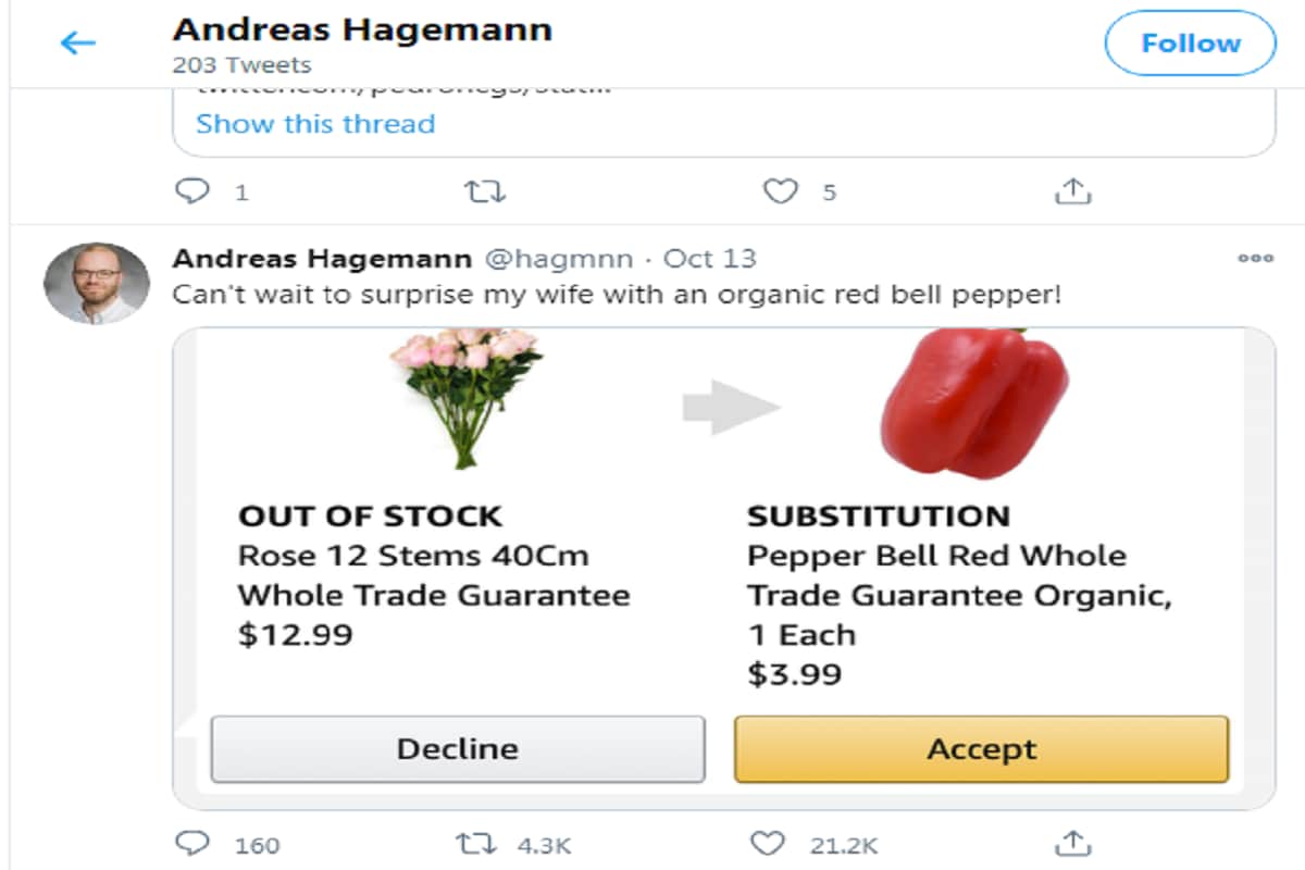 Man Hopes to Order Flowers for Wife Online, Seller Offers Him a 'Red Hot' Substitute Instead
