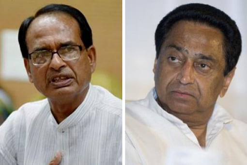 File photos of MP Chief Minister Shivraj Singh Chouhan (left) and Congress leader Kamal Nath (right).