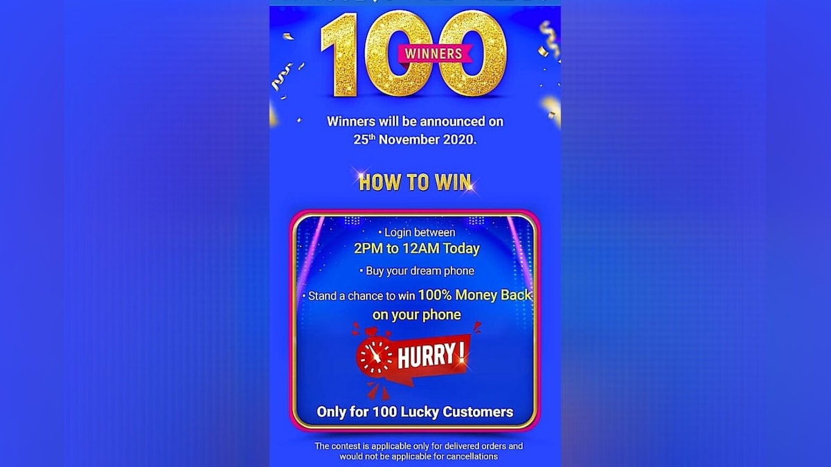 Flipkart Big Billion Days 100 Lucky Buyers to Get 100 Money Back on