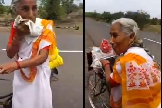 The woman covers a distance of 40 KM in a day and does not ride her cycle in the dark. (Credit: Twitter) The woman covers a distance of 40 KM in a day and does not ride her cycle in the dark. (Credit: Twitter)