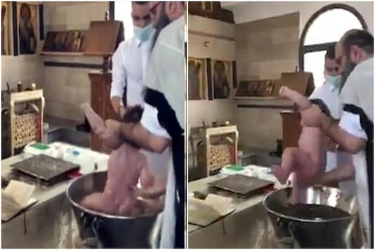 Cyprus Priest Injures Baby While Dunking it in Water during Baptism Ceremony, Video Goes Viral