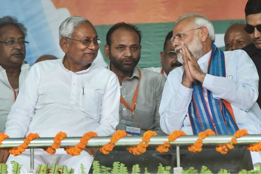 File photo of Bihar CM Nitish Kumar and PM Narendra Modi at a rally. (PTI File)