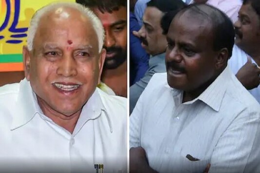 File photo of Karnataka CM BS Yeddyurappa and HD Kumaraswamy.
